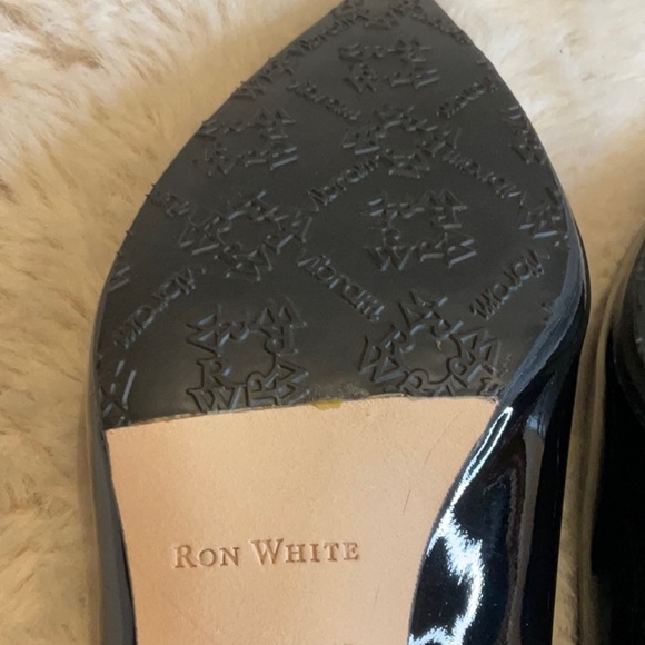 NWOT Ron White Blythe Kitten Heel Loafers SZ 39 Gloss Patent - Picture 13 of 14